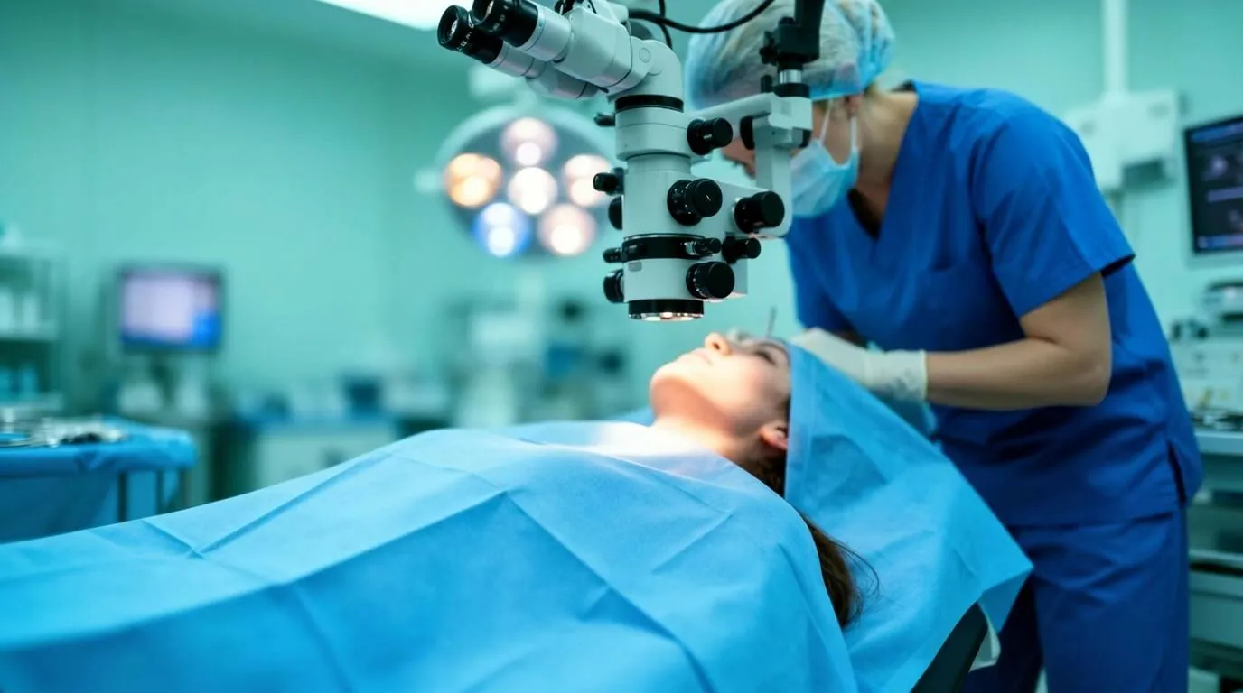 Eye surgery in the operating room — Dr Pinxten